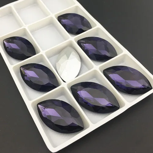 Наветт горный хрусталь 3x6,5x10,6x12,7x15,9x18,13x27,17x32 мм маркиза Pointback стеклянные прозрачные кристаллы для DIY одежды пошив одежды - Цвет: amethyst