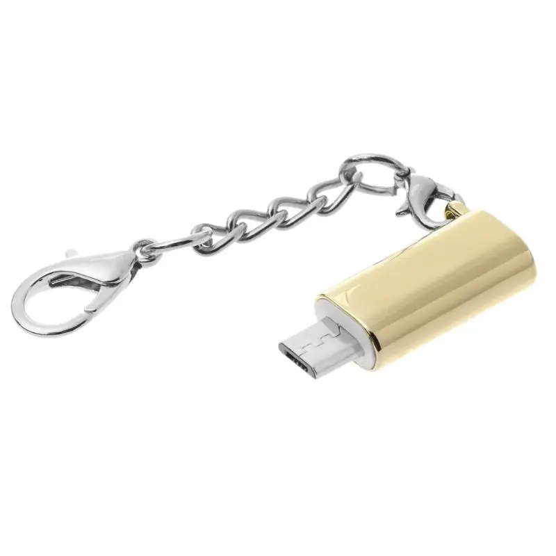 Адаптер-переходник для samsung Xiaomi Lightning 8 Pin Female to Micro USB Male - Цвет: Золотой