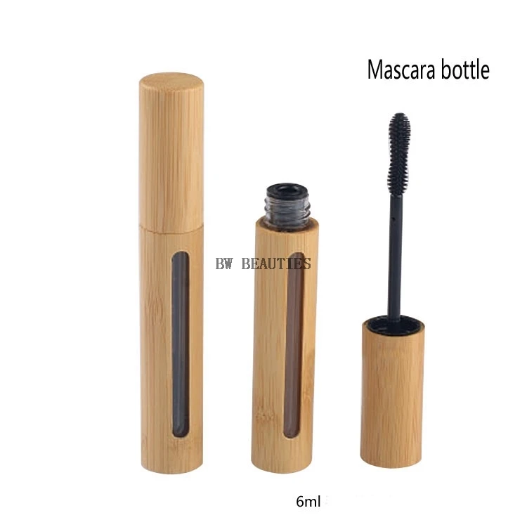 

100Pcs/Lot 6ml high-grade bamboo empty mascara tube/lip gloss bottle/eyelash tube natural bamboo cosmetic packaging