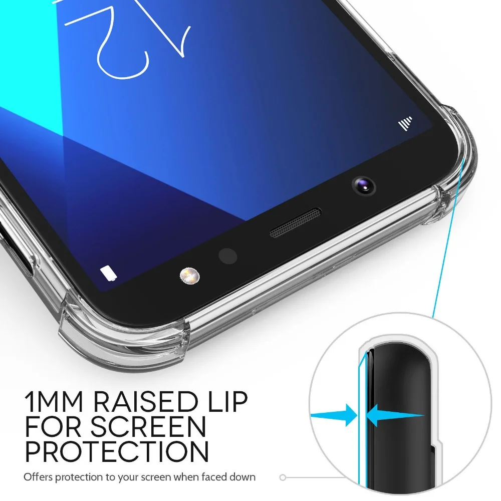 For Galaxy J4 J6 J8 2018 J400F J600F SM-J800FN Drop-Proof Hybrid Armor Soft Clear TPU Case Samsung Couqe |