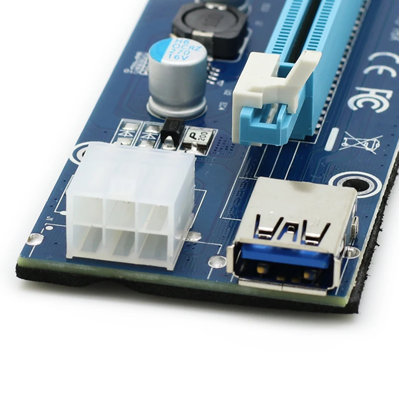 006c PC PCIe pci-e PCI Express Riser Card 1x к 16x USB 3.0 SATA 6pin IDE Molex Питание для BTC Шахтер машина wk02 |