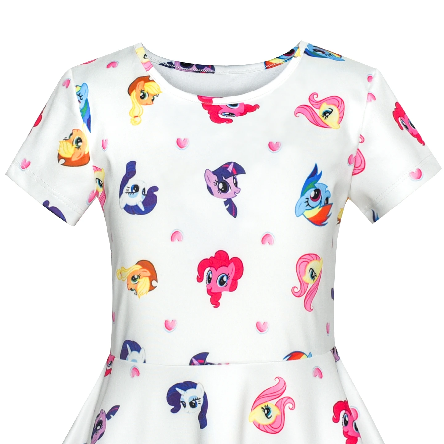 Girls Dress Cartoon Printed Colorful Short Sleeve 2020 Summer Princess Wedding Party Dresses Children Clothes Pageant | Детская одежда