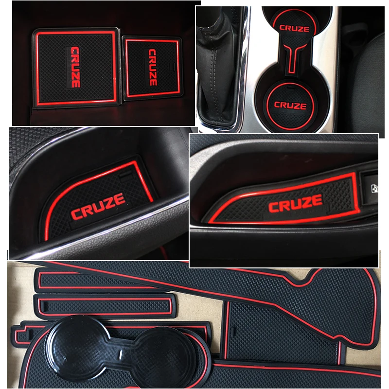 Противоскользящие резиновые коврики для ворот коврик чашки Chevrolet Cruze 2 2016 2017 2018 2019
