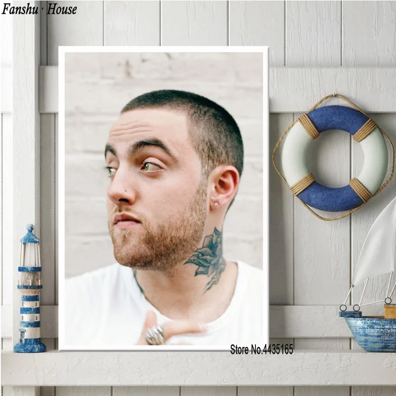 Плакаты и принты Mac Miller Rapper музыка ПЕВЕЦ звезда плакат декоративная Картина на