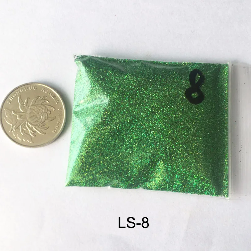 LS-8 Rikonka 10G голографический блестящий порошок Сияющий сахар ногтей Блеск Лидер продаж пыли порошок для ногтей искусство украшения 21 Цвета - Цвет: LS-8