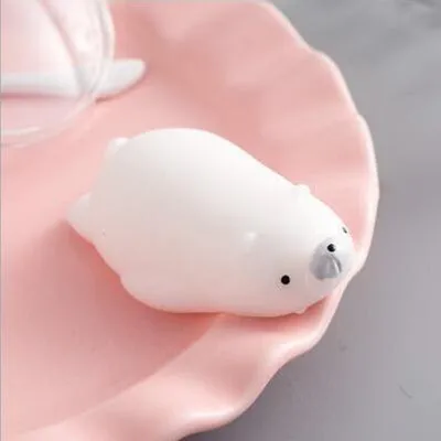 white polar bear Мягкие милые куклы, салфетки, антистресс, животные, ботинок, декомпрессия, липкие, устраняющие домашних животных, веселые игрушки для снятия стресса - Цвет: white polar bear