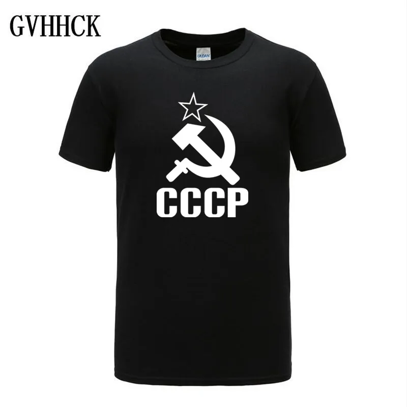 

USSR CCCP t-shirt men the Soviet Union Russia space T Shirt Men Short Sleeve male TShirt Comfortable top tees