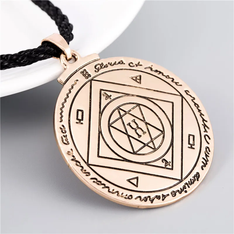 Оберег на удачу ключ Соломона Пентакль печать кулон Цепочки и ожерелья