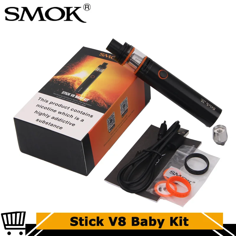 Оригинальный электронных сигарет Smok Stick V8 Детский комплект с 3 мл! Бесплатная
