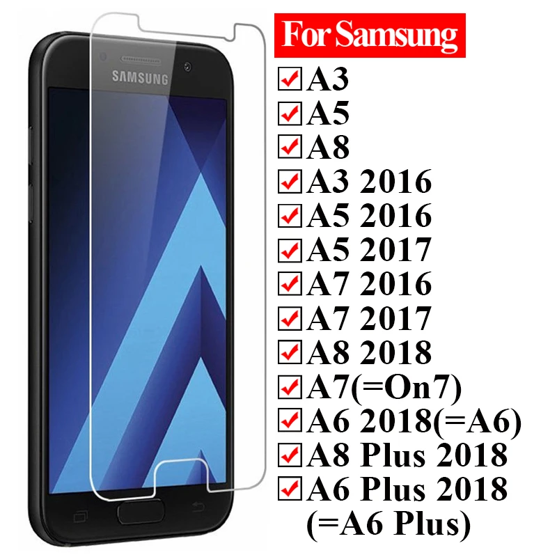 Защитное стекло для samsung a5 a7 2017 2016 a6 a8 plus 2018 galaxy a3 a 5 6 8 закаленное защитное экрана |