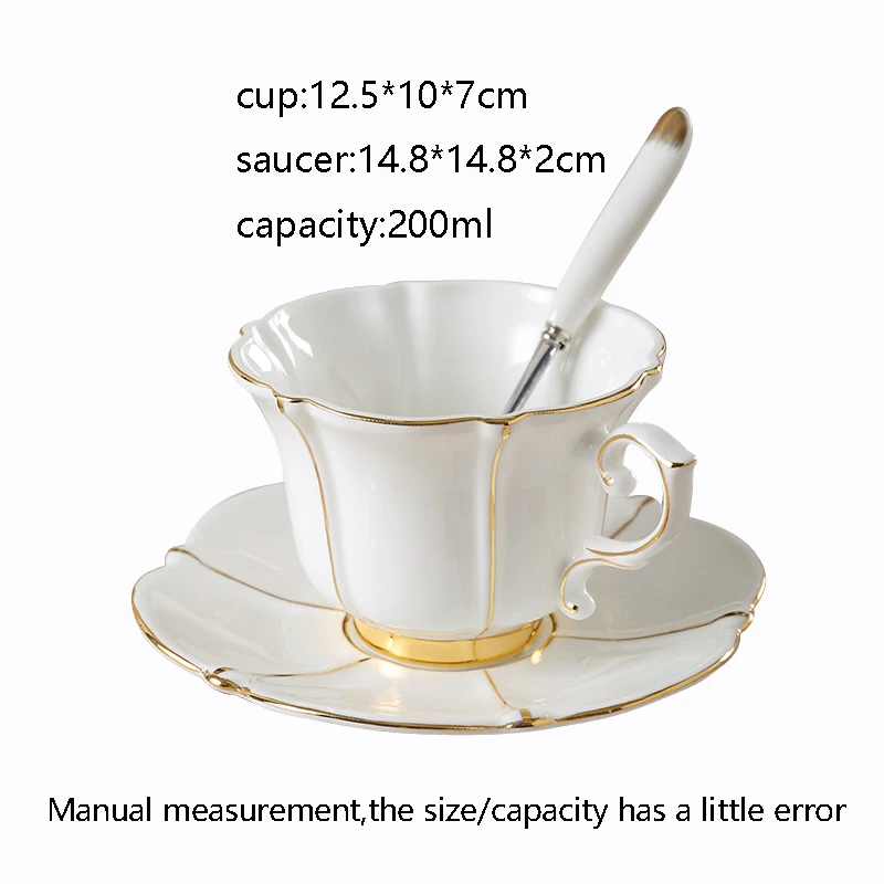 Куб. См чайный сервиз с золотой границей костяного фарфора чашка и блюдце