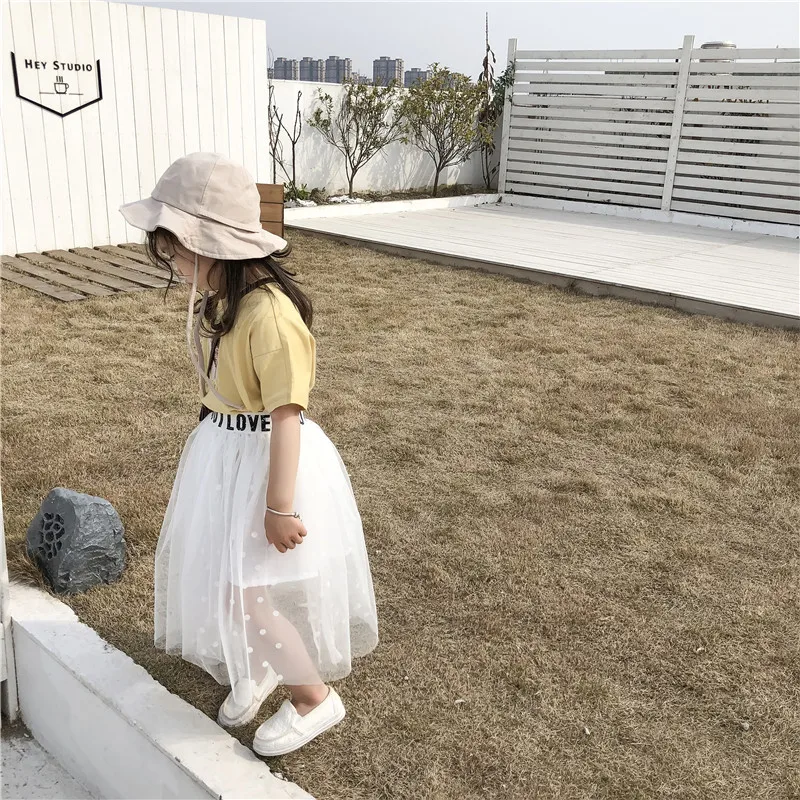 Новое поступление 2019 года летняя хлопковая юбка в горошек с буквенным принтом