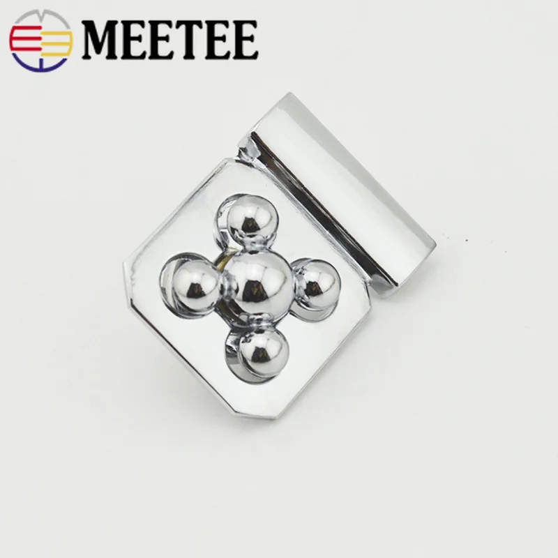Meetee 2/5 шт 37x31мм металлические женские сумки с закручивающимся замком и пряжками