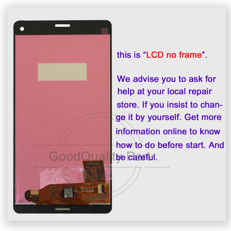 100% Tested LCD display For Sony Xperia Z3 compact 4.6&quot D5803 D5833 Digitizer Sensor sony mini Assembly with Frame +Tools | Мобильные