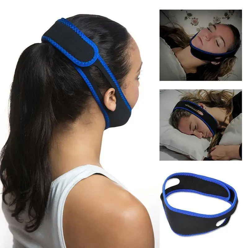 Новый для лечения храпа подбородочная лента snore пояс анти апноэ челюсти решение