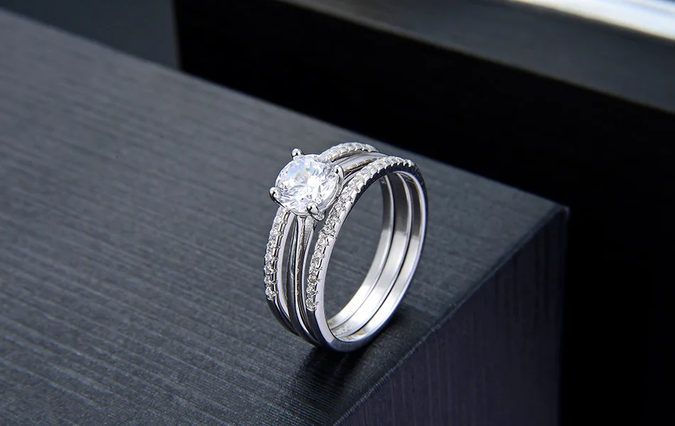 ORSA JEWELS, настоящее 925 пробы, серебряные женские обручальные кольца, кубический цирконий, Женское кольцо, Трендовое, подарок на день Святого Валентина, ювелирные изделия SR134