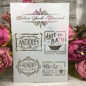 Трафареты для стирки стен, A4, 29 см, раскраска для скрапбукинга, рельефная декоративная альбомная бумага