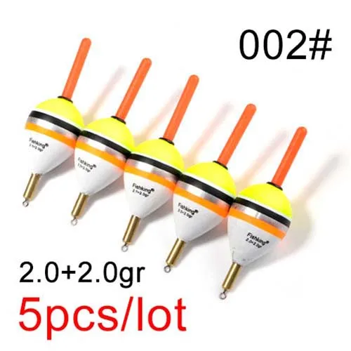 2-002-5pcs-1pack FISH KING 5 шт. разные размеры цвет Articulos De Pesca карп рыболовные снасти аксессуары для поплавок набор буй Boia поплавки flotador - Цвет: 2-002-5pcs-1pack