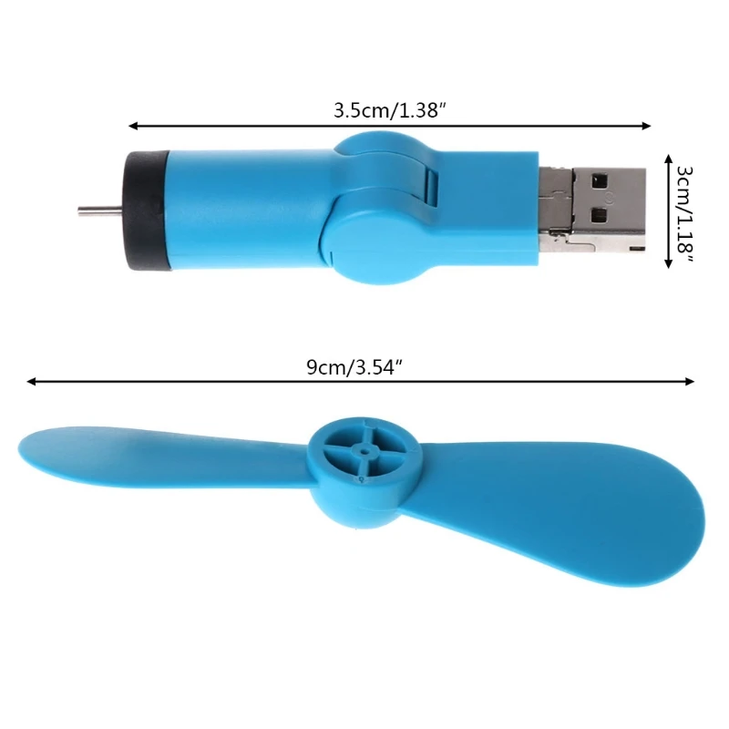 USB 180 градусов Вращающийся вентилятор Micro USB и USB Охлаждающий вентилятор мобильный телефон USB вентиляторы для гаджетов для Android телефон Блок питания для ноутбука
