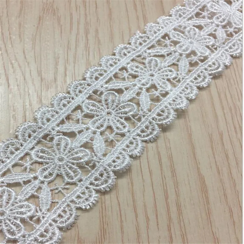 Изысканная вышивка белые черные хлопковые сетчатые кружевные аксессуары с