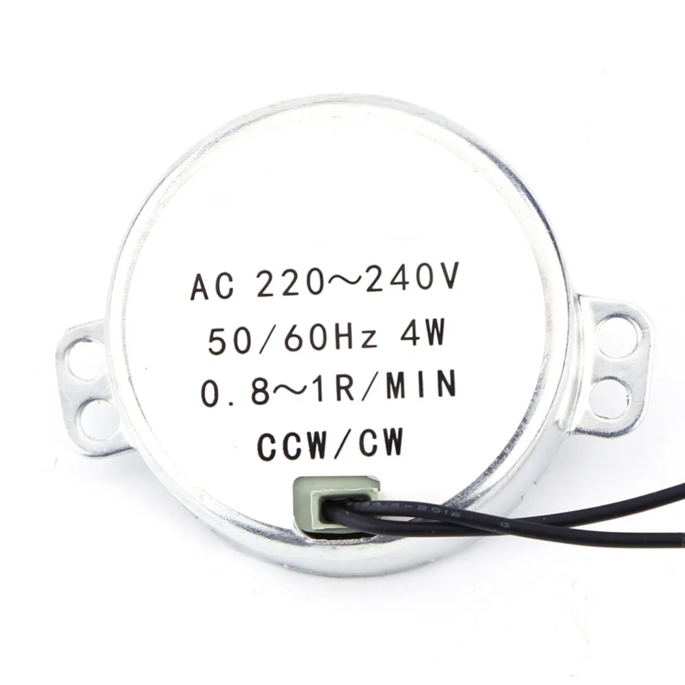 

220-240V AC Electric Synchronous Motor Geared Motor 4W CW/CCW 0.8-1RPM