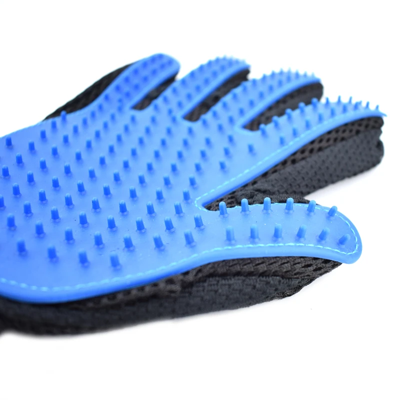 Dog Grooming Blue Glove Comb for Animals Cats Dogs Pet Hair Bath Massage Removal Right Hand Gloves Brosse Chien | Дом и сад