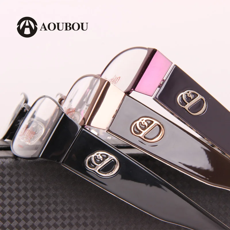 Мужские старинные оптические очки с широкой коричневой оправой из нержавеющей