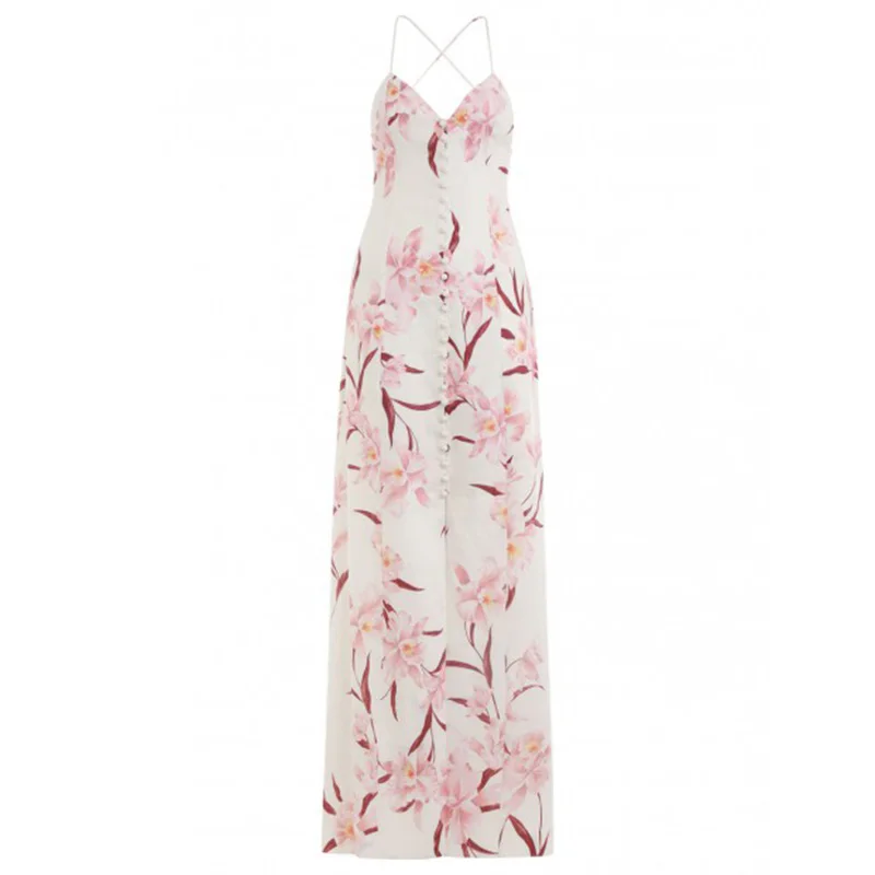 Женское платье на бретелях-спагетти с открытой спиной | Женская одежда