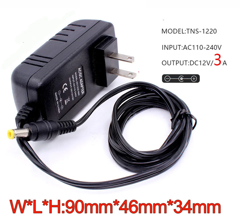Светодиодный Питание 12V 1A 2A 3A драйвер адаптера переменного тока 100~ 240V трансформатор EU US вилка с 24key ИК-пульт дистанционного управления и разъемом для плавательного бассейна