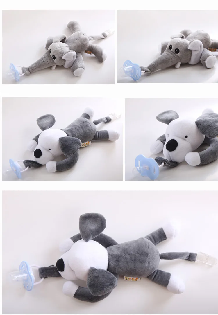 Cute Baby Pacifier Plush Toy Newborn Kids Boys Girls Cartoon Dummy Nipple Soother Silicone Pacifier Feeding Accessories PJ-031-1