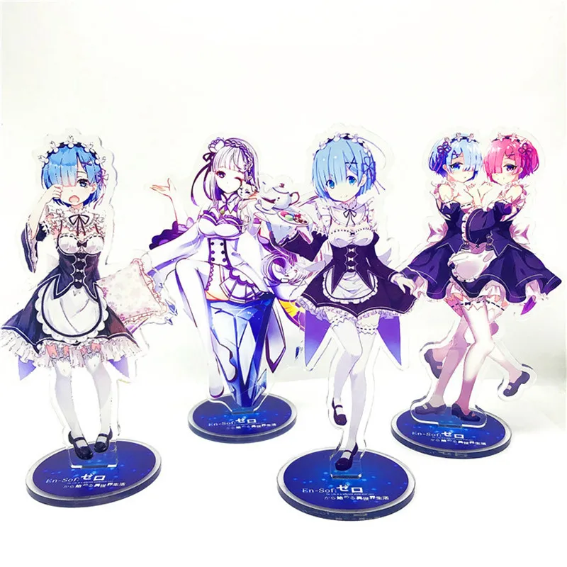 Re Life in a different world of zero acrylic toy anime Emiria Rem Ram action girl модель куклы 16 см подарок|Игровые