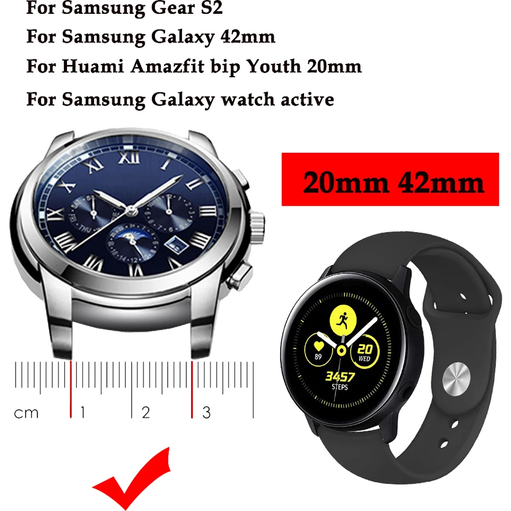 Спортивный ремешок для часов Galaxy 42 мм для samsung gear S2 Classic/Frontier Смарт-часы ремешок для samsung Galaxy часы Активный браслет на запястье
