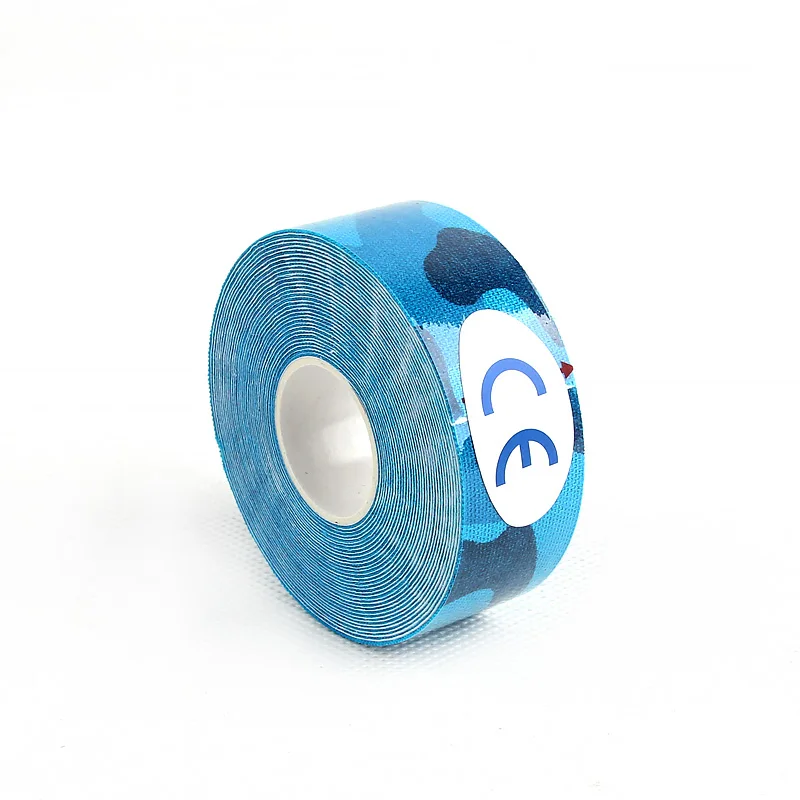 2.5cm Blue camo Упругие Спортивные ушибы, мышечные ленты, повязки, поддержка, кинезиологическая лента, наколенники, поддержка, протектор, кинезиолога, Кинезиология, тренажерный зал - Цвет: 2.5cm Blue camo