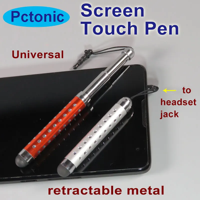 PCTONIC Выдвижной емкостный стилус для сенсорного экрана PDA металлический trinodal