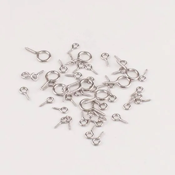 Оптовая продажа 500 шт. маленькие Мини шпильки для глаз крючки люверсы резьбовые