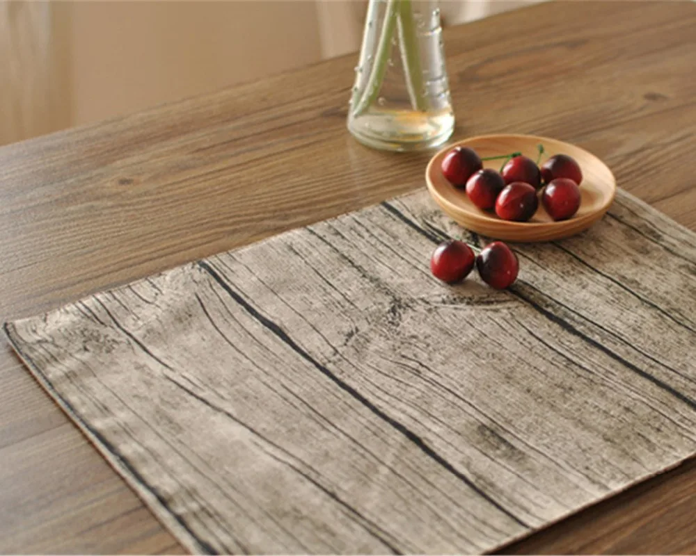 FUYA винтажная хлопковая деревянная скатерть имитация с узором древесной коры