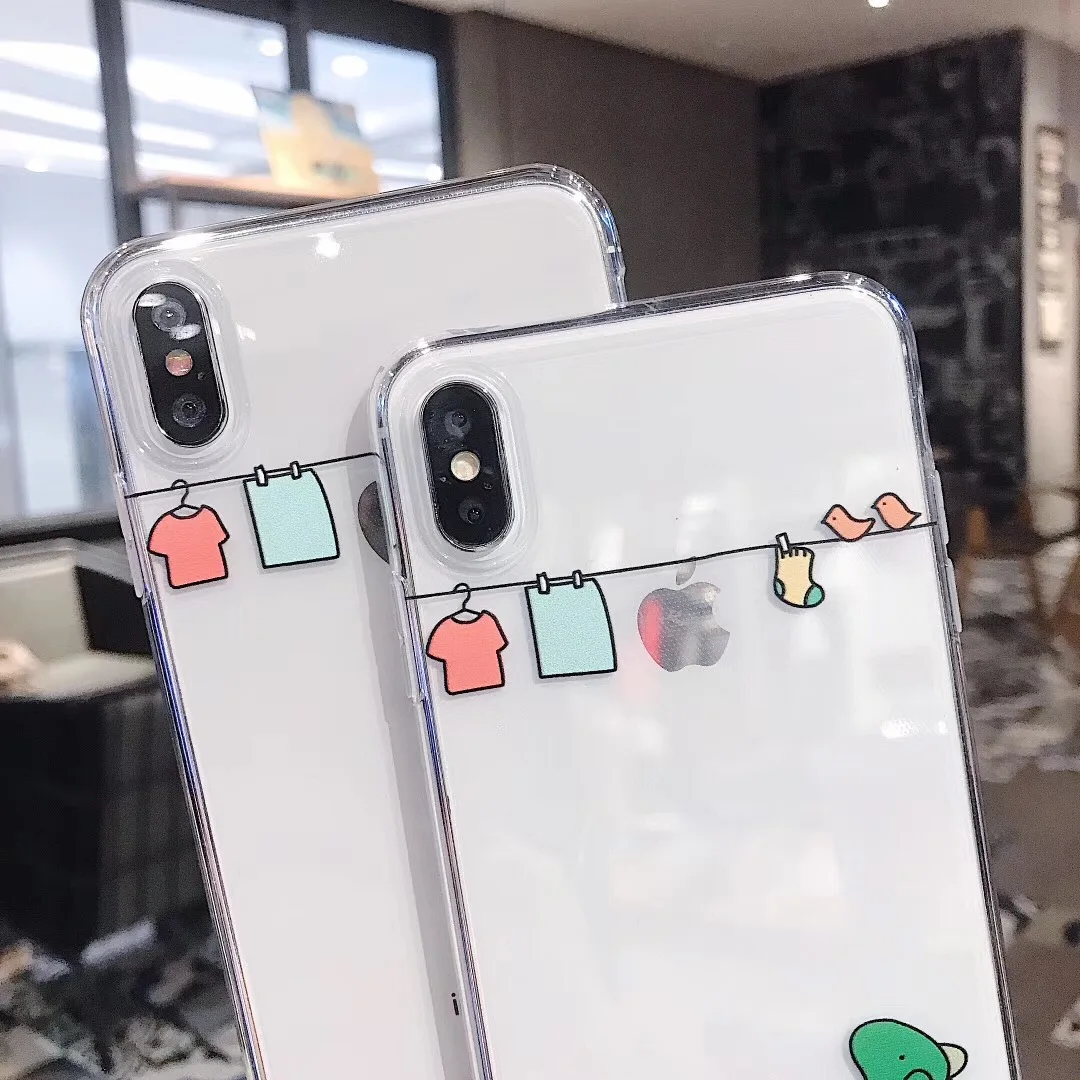 Забавный чехол с рисунком пары динозавров для телефона iphone Xs MAX XR X 6 6s 7 8 plus простая