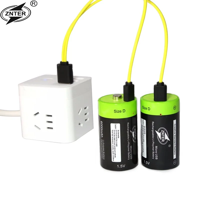 ZNTER 1.5V 4000mAh Battery Micro USB Rechargeable Batteries D Lipo LR20 For RC Camera Drone Accessories | Электроника