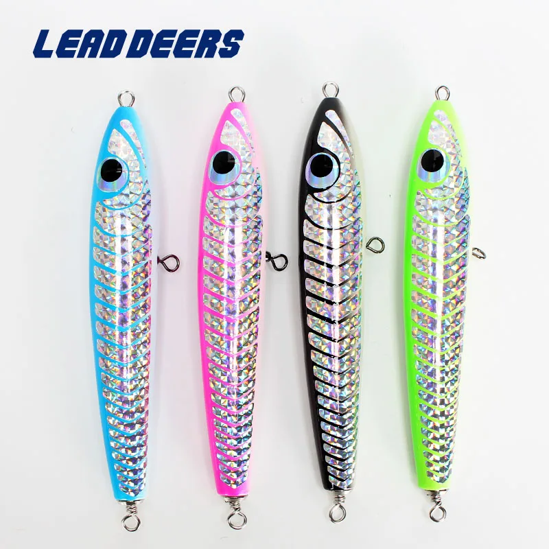 Leaddeers Новинка Topwater деревянная липкая приманка GT поверхность Троллинг 120 г 90