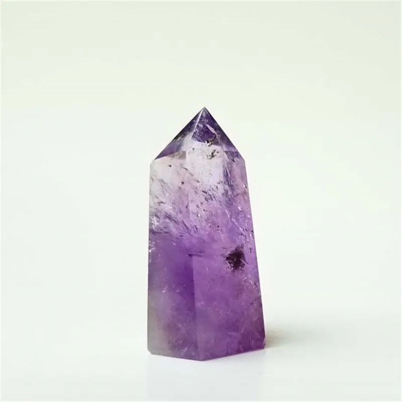 

100% nice Natural Purple Amethyst Quartz Flat Bottom Crystal polished single point healing as gift