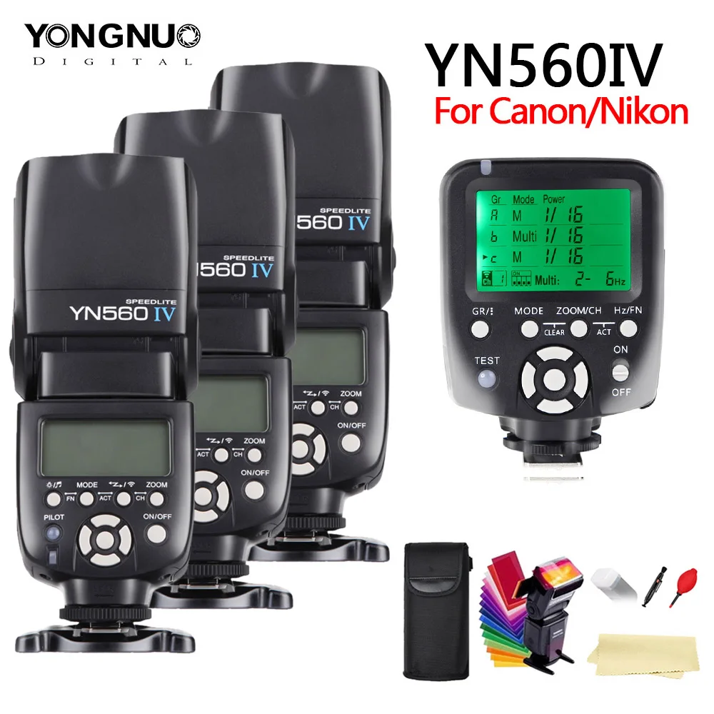 Беспроводная вспышка yongnuo YN560 IV YN560IV 2 4G для камер Nikon Canon Pentax Olympus | Электроника