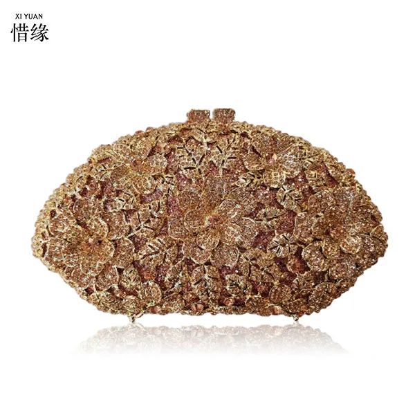 XIYUAN бренд Шампанское Стразы Кристалл Клатч кошелек женская вечерняя сумка
