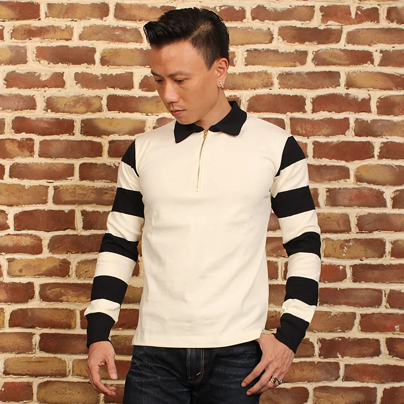 Винтажный пуловер в черно белую полоску футболка винтажном стиле с длинными