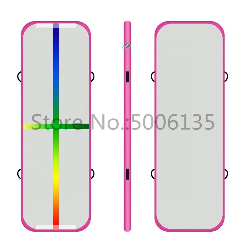 pink color line Надувной Tumbing коврик Airtrack,, 1 м* 0,6 м* 0,1 м, гимнастический коврик, надувная гимнастическая барабанная дорожка, воздушный блок, воздушная доска - Цвет: pink color line