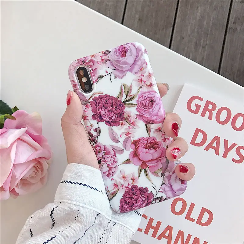 Style 15 Винтажные чехлы для телефонов с цветами и листьями для iPhone 11 Pro XR XS Max 8 7 6 6S Plus, мягкие летние чехлы с растениями для iPhone X XR 11 Pro Max - Цвет: Style 15