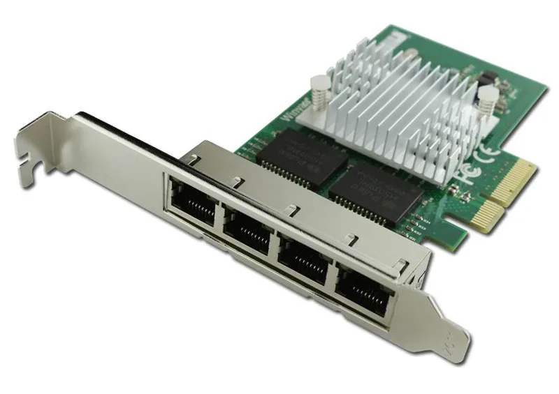 Сетевая карта PCIe на 4 порта Gigabit Ethernet сетевой адаптер 1000 Мбит/с I340T4 для сервера|network