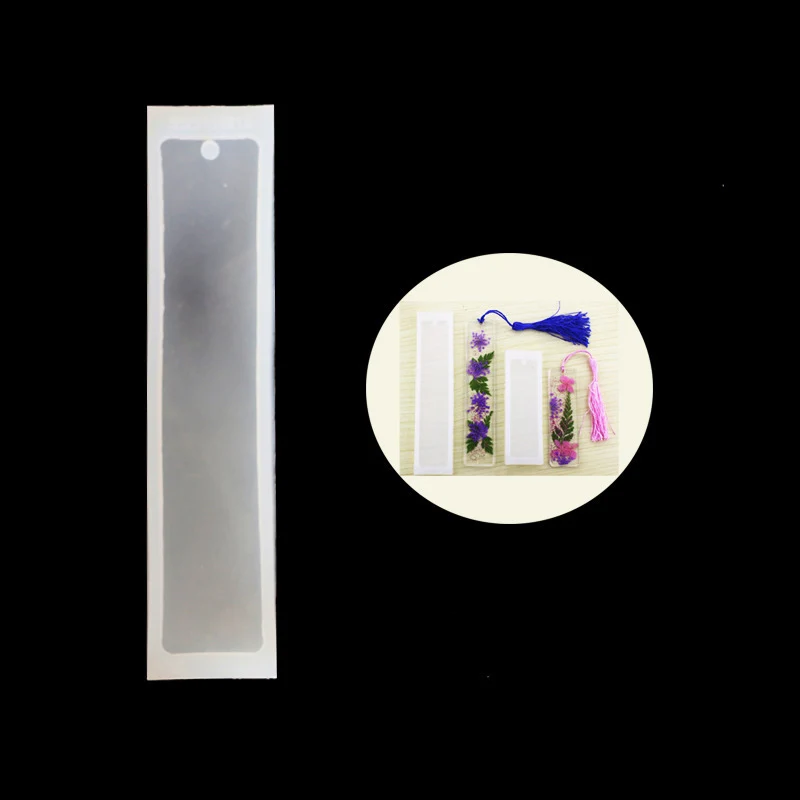 1PCS Craft DIY Transparent UV Resin Liquid Silicone Mold Rectangle Bookmarks Molds For Pendant Charms Making Jewelry | Украшения и