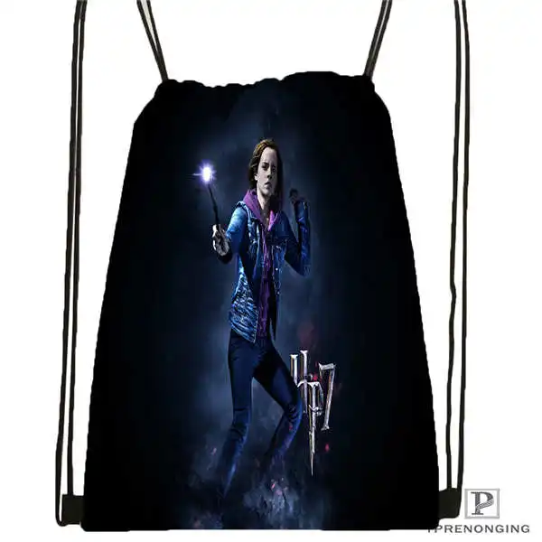 Изготовленный На Заказ harry_potter_artwork_ походная сумка на шнурке милый рюкзак для детей(черная спинка) 31x40 см#2018611-24 - Цвет: Drawstring Backpack