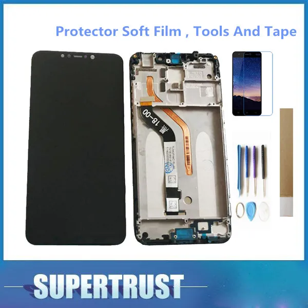 

6.18" For Xiaomi F1 Poco F1 MiF1 LCD Display Touch Screen Sensor Glass Assembly With Frame Black White Color With Kit
