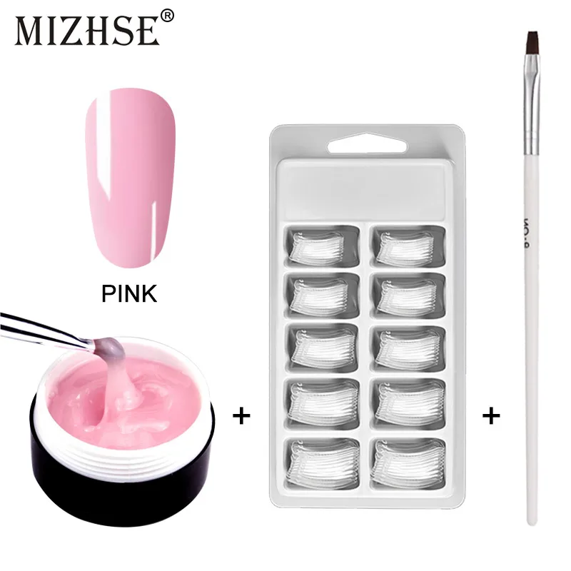 Pink ad mold ad pen MIZHSE 15 г полигель для наращивания ногтей стекло твердое желе быстрое строительство УФ гель для наращивания ногтей акриловый полигель замочить от полигель - Цвет: Pink ad mold ad pen